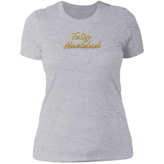 Feliz Navidad Ladies Boyfriend Tee Shirt