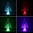 thumbnail image 3 of 1 pieza de miniárbol de Navidad con luces LED que cambian de color y que se iluminan con la Feliz Navidad, decoración para fiestas en la mesa del hogar, adornos de Papá Noel, 3 of 5