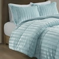 thumbnail image 4 of Madison Park Duke Luxe Faux Fur Reversible Comforter Set, Aqua - Full/Queen, 4 of 5