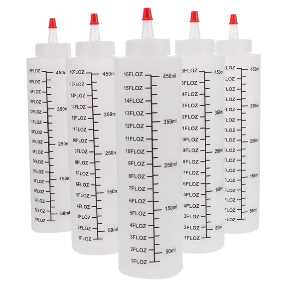 EXHUMKY 6Pcs Squeeze Container Bottles Assorted Colors for Sauce Storage and Dispensing