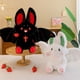 thumbnail image 2 of Piezas Peluche de Conejo de murciélago Blanco y Negro, Lindo Conejito de Peluche con ala de murciélago Volr,12 Pulgadas, Regalo para Acción de Gracias (2 Piezas: Conejo Negro y Blanco), 2 of 3