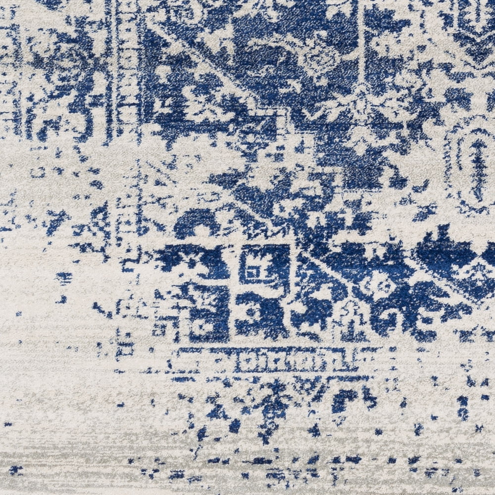Livabliss Area Rugs for Living Room, 3x16 Harput Traditional Blue Runner Rug, Bedroom Dining Room Home Decor Stain Resistant Carpet (2'7" x 16' Runner)