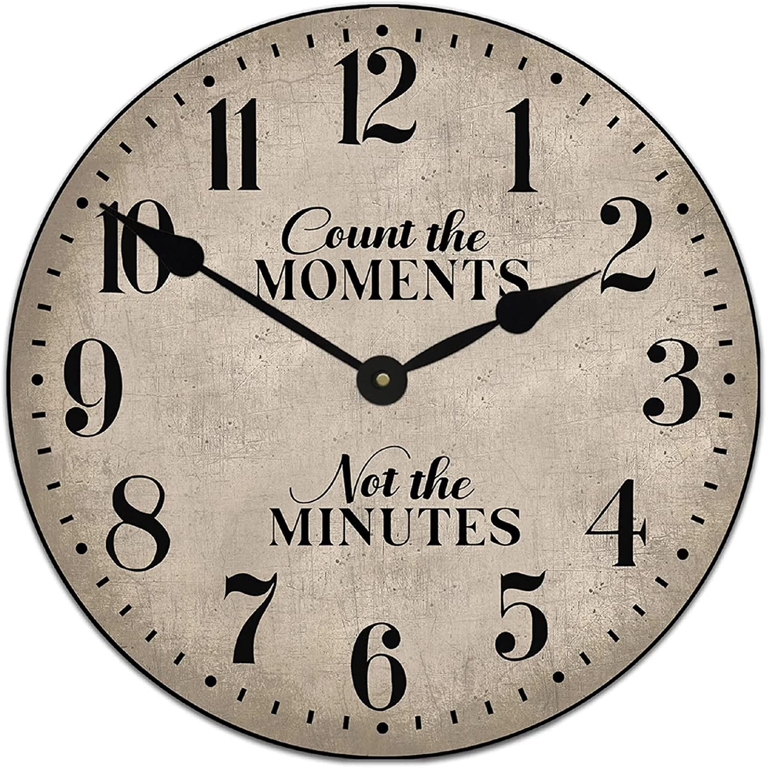 Count The Moments Wall Clock Beautiful Color, Silent Mechanism, Made