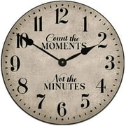 Count The Moments Wall Clock | Beautiful Color, Silent Mechanism, Made in USA