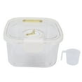 thumbnail image 1 of Airtight Rice Container Stackable Transparent Rice Bucket with Date for Grain Flour Snacks Sugar S 5kg/11.0lb White, 1 of 14