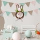 thumbnail image 4 of pstuiky Adorno de Pascua con forma de conejito y huevo de Pascua lazo de imitación de ratán corona redonda decoración para exteriores hogar y mesa., 4 of 6