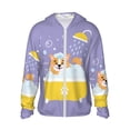 thumbnail image 2 of Uemuo Corgi Washing in Bathtub Pattern Women's Full Zip UPF 50+ Sun Protection Hoodie Jacket Long Sleeve Sun Shirt Hiking Outdoor Performance with Pockets-3X-Large, 2 of 9