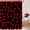 Black Red, variant on Valentine''s Paw Print Heart Shower Curtain Black Dog Animal Paw Print Love Funny Cute Romantic Modern Bathroom Curtain with Hooks,35x70Inch