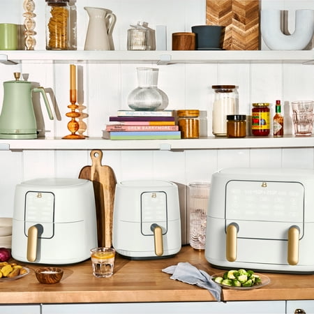 Beautiful 6qt Air Fryer with TurboCrisp Technology, EverGood Ceramic Nonstick Coating, White Icing by Drew Barrymore