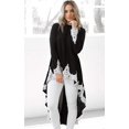 thumbnail image 3 of Women's Loose Lotus Leaf Cocktail Round Neck Flounce Ruffle Sleeve Irregular High Low Maxi Dress, 3 of 6