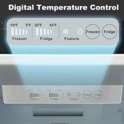 15.6 Cu. Ft. Black Stainless Steel Side-by-Side Refrigerator - Independent Left Freezer & Right Fridge Temperature Control