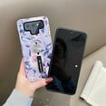 thumbnail image 5 of case for Samsung Galaxy Note 9 Case for Women, Flowers Print Finger Grip Design Rugged Shockproof Slim Soft TPU + Matte PC Dual Layer Ring Strap Cover for Galaxy Note 9 (Pink Flower), 5 of 11