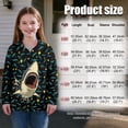 thumbnail image 6 of Uorisanigo Shark Print Quarter Zip Pullover Sweatshirts for Teen Girls, Casual Long Sleeve Pullover Crop Tops, Loose Cropped Hoodies Shirts for Vacation Shopping Exercise Wear, 6 of 6