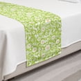 thumbnail image 2 of Botanical Bed Runner, Abstract Pattern with Floral Details Spring Beauty Blossom, Decorative Accent Bedding Scarf for Hotels Homes and Guestrooms, Twin, Apple Green Pale Orange, by Ambesonne, 2 of 2