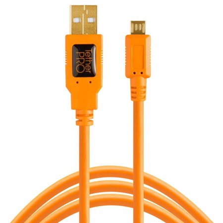 Tether Tools Tether Tools TetherPro USB 2.0 to Micro-B 5-Pin Cable  15  (4.6m)  High-Visibility Orange price history on PriceWatchPro