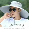 thumbnail image 5 of Sombrero para el sol Sombrero de pescador para exteriores para hombre Sombrero para el sol Sombrero de pesca de verano para hombre Sombrero protector solar con protección UV, 5 of 5