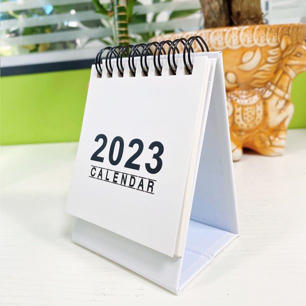 Deals！Loyerfyivos Small Calendar Mini Desk Calendar 2023 Standing Flip