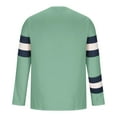 thumbnail image 5 of safuny Men's Winter Crew Neck Sweatshirts 2 Piece Loose Outfits Big&Tall Color Block Pullover Long Sleeve Tracksuits Casual Activewear Joggers Pants Workout Green XXXXL, 5 of 9