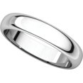 thumbnail image 5 of Platinum 4mm Half Round Band - Size 8, 5 of 9