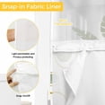 thumbnail image 3 of No Hook Sage Green Polka Dots Shower Curtain with Snap in Liner Set, Modern Abstract Art Waterproof Fabric Bathroom Curtains with See Through Top Window, Hotel Style Small 36 x 72 Inch, 3 of 9