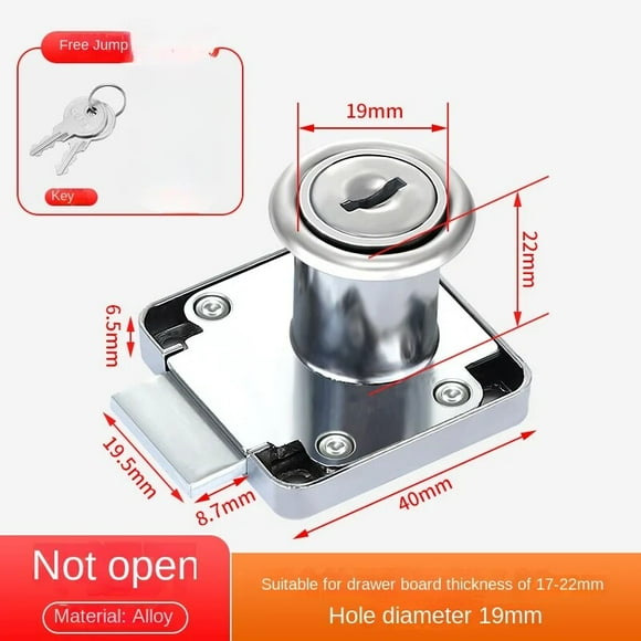 Cabinet Drawer Latch Locks Furniture Door Lock Hardware Desk Lock Wardrobe Cabinet Door Locks Bedside Bookcase Solid Lock CTS-138-22D