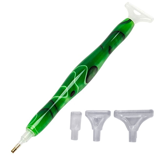 Pluma de pintura con diamantes de imitación, 5D, punta de bordado de cristal, herramienta de pintura a lápiz, verde Inevent HA001825-05