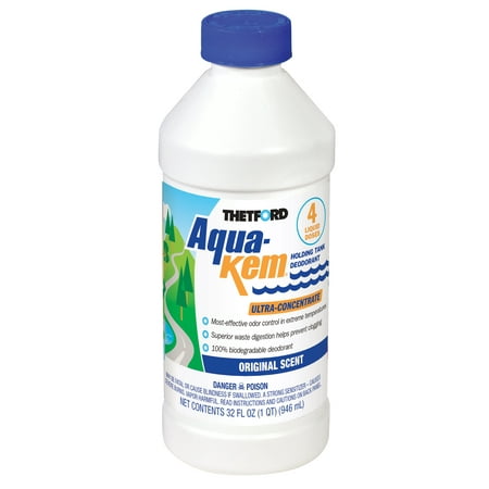 Aqua-Kem RV Holding Tank Treatment - Deodorant / Waste Digester / Detergent - 32 oz - Thetford