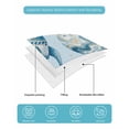 thumbnail image 5 of Quilts Full Size Bedding Set, Light Blue Space Rocket Lightweight Quilted Comforter, Modena Abstract Universe Planet Soft Reversible Bedspread Coverlet with Pillow Covers for All Season, 78" x 90", 5 of 7