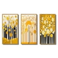 thumbnail image 2 of Designart "Minimal Art Abstract Yellow Forest II" Landscape Trees Framed Wall Art Set Of 3 - Yellow Trees Frame Gallery Wall Set For Home Decor, 2 of 6