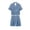 Blue, variant on CYRBOKO Boys Outfit Sets, Two-piece Elastic Waist Short Sleeve Lapel Suits Sets Blue Size 1-15 T