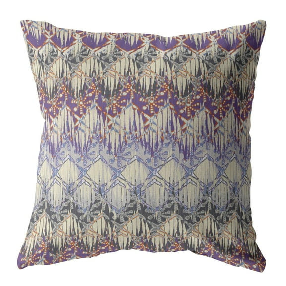 18â€ Magenta Cream Hatch Indoor Outdoor Throw Pillow