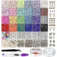 thumbnail image 1 of 6000 pcs Clay beads for bracelet making, 24 colors flat round, 1 of 3