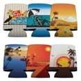 thumbnail image 2 of VictoryStore Can and Beverage Coolers - Beach Party, Set of 6 Different Designs, 2 of 10