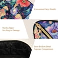 thumbnail image 5 of FORMRS Makeup Bag Travel Cosmetic Organizer for Women Fold Flat Zipper Pouch with Handle, Puprle Ethereal Floral Harmony, 5 of 8