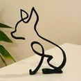 thumbnail image 1 of Escultura minimalista moderna del perro del metal decoración de la habitación del hogar ornamento de la estatua, 1 of 1