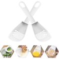 thumbnail image 1 of KAIYANG Cuchara de cocina 6 en 1, resistente al calor, colador, rallador, cuchara de cocina (roja), 2 piezas, color blanco, 1 of 5