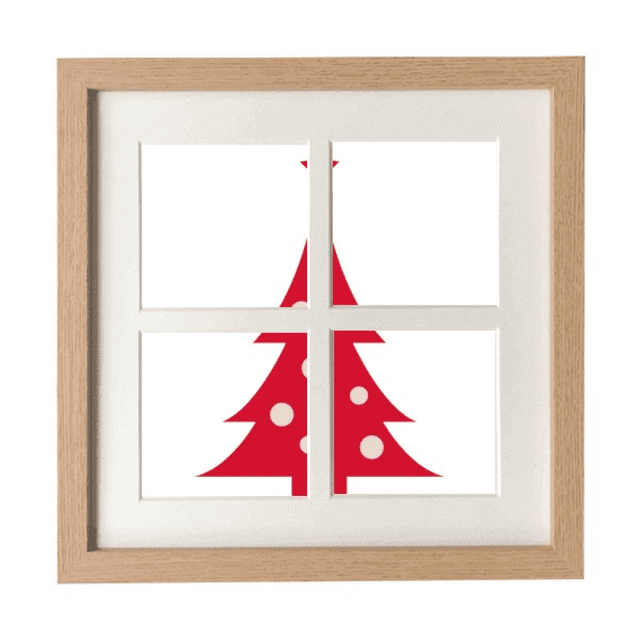 Arbol de Navidad rojo Unbranded Pantalla de escritorio de pared marco 4 aperturas