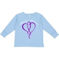 thumbnail image 3 of Inktastic Alzheimer's Awareness Purple Ribbon Heart Boys or Girls Long Sleeve Toddler T-Shirt, 3 of 5