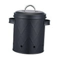 thumbnail image 2 of Cajas de almacenamiento de verduras, ollas metálicas para patatas, cebolla, ajo, caja de cocina, recipiente para conservación de verduras con orificio Negro Estilo B, 2 of 8