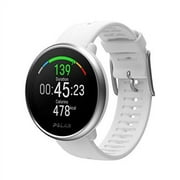 polar ignite - advanced waterproof fitness watch (includes polar precision heart rate, integrated gps and sleep plus tracking), white/silver, small