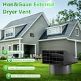 thumbnail image 3 of golytefs 4 Inch Dryer Vent Cover Outside with Removable Mesh Wall Mount Extractor Vent, 3 of 9