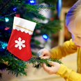 thumbnail image 4 of 1PC Christmas Hanging Stockings, Red Non-woven Xmas Stocking, Fireplace Hanging Stocking, Applique Christmas Gift Socks, Christmas Stocking, Stockings Christmas, Mini Christmas Stockings Bulk,Red, 4 of 6