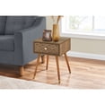 thumbnail image 4 of Contemporary Home Living 20.25" Walnut Brown and Gold Mid Century Square Accent Table with Storage, 4 of 4