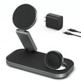 thumbnail image 3 of Waloo Foldable 3 in 1 Wireless Charger Stand for Apple Magsafe, iPhone 17‑12 Series, AirPods Pro, Apple Watch, 3 of 9