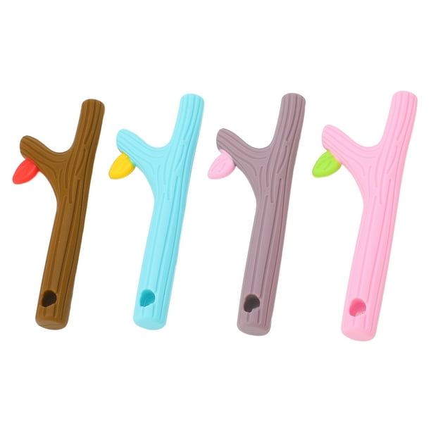 PandaEar Jouets De Dentition En Silicone Pour Bébé | Moufle à Macher Pour Bébé | Sucette Pour La Main De Bébé Pour Apaiser La Poussée Dentaire (Bleu Rose