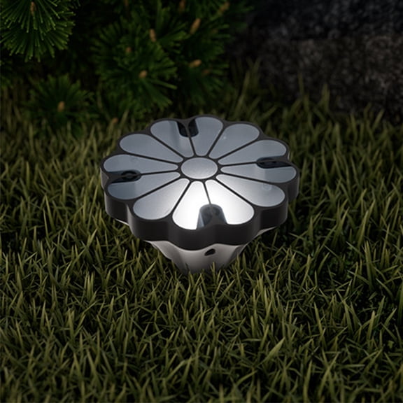 1pc Small Solar Ground Lights, Pathway Lights Warm White | Stainless Steel Solar Powered Walkway Lights Waterproof, Landscape Lighting for Driveway, Garden, Backyard, Patio