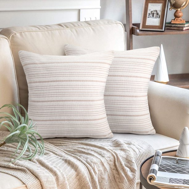 Set of 2 Throw Pillow Covers 16x16 Decorative Throw Pillow Case