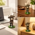 thumbnail image 4 of Highland Cow Resin Figurine Cute Cattle Statue Sculpture Home Office Desk Decor Farmhouse Rustic Animal Ornament Gift For Cow Lover Friend Family, 4 of 8