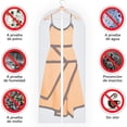 thumbnail image 3 of Bolsas para Ropa Colgante, Protector de Ropa, Fundas Ropa Transparente Cubre con Remallera, Anti-Polvo y Transpirable, Con Bolsillos para Zapatos, Cubre Polvo para Vestidos, Trajes, Abrigos, 3 of 4