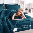 thumbnail image 5 of Queen Comforter Set, Grey 7 Pieces Bed in a Bag All Season Bedding, with Stitch Quilted Comforter Flat Sheet Fitted Sheet Pillowcases, 5 of 9